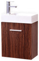 Bliss 18" Wall Mount Bathroom Vanity, Walnut