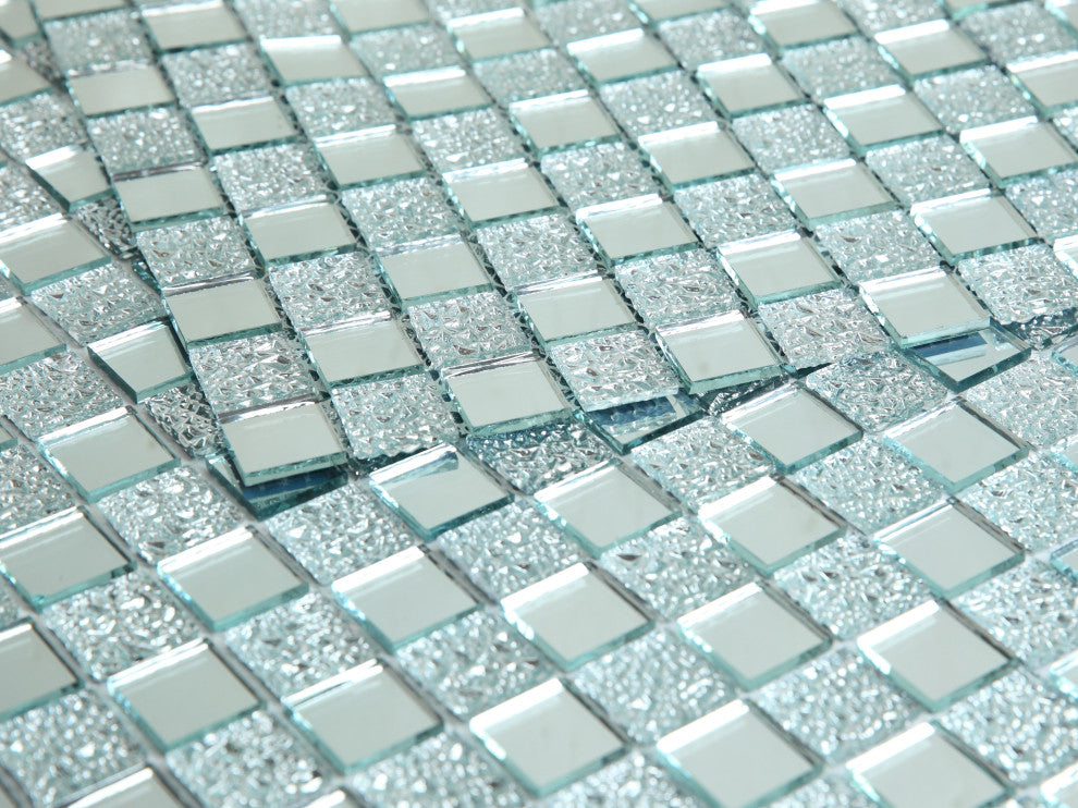 Reflections Glass Mirror 12 x 12 Decorative Square Mosaic Wall Tile