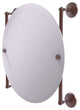 Monte Carlo Round Frameless Rail Mounted Mirror, Antique Copper