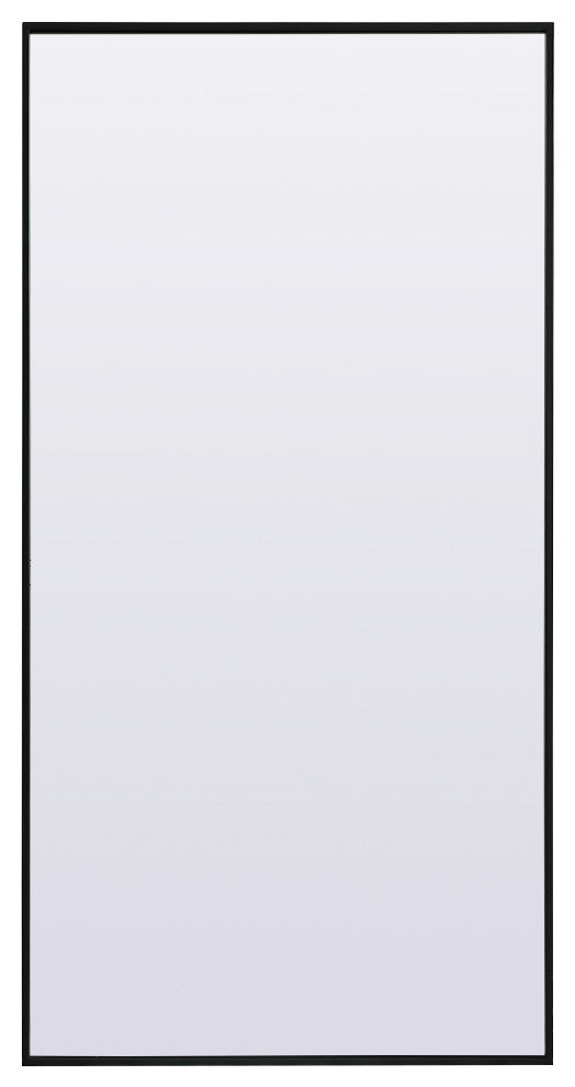 Metal Frame Rectangle Full Length Mirror 30X60 Inch, Black