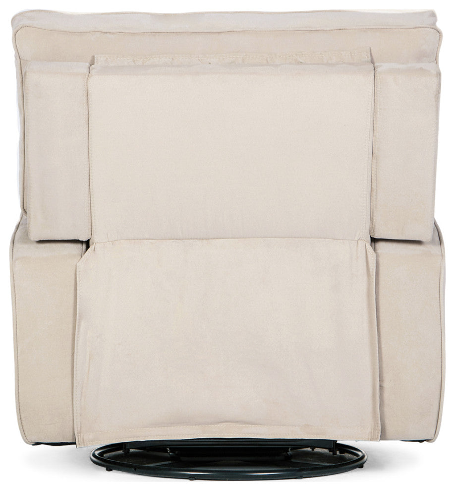 BELLEZE Linen Recliner Chair Cushioned Seat Logan, Beige
