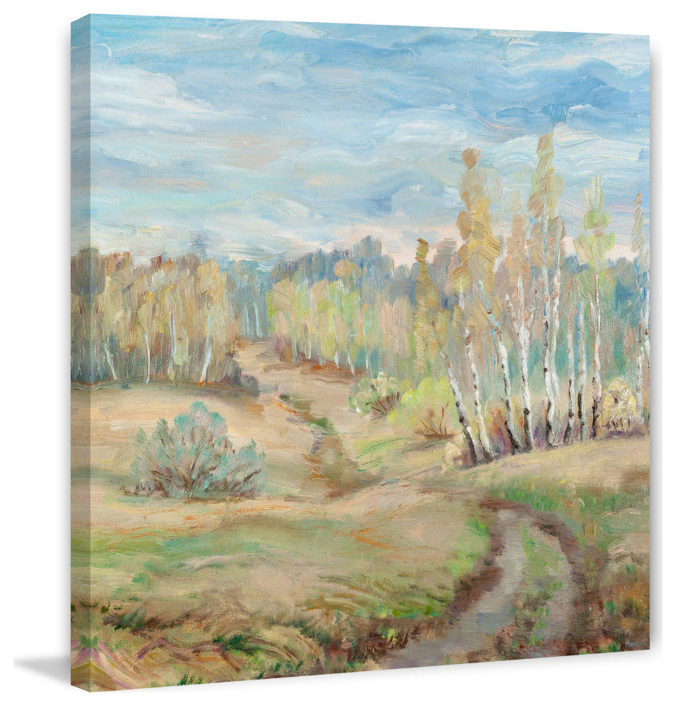 "Follow the Dirt Road" Painting Print on Wrapped Canvas, 12x12