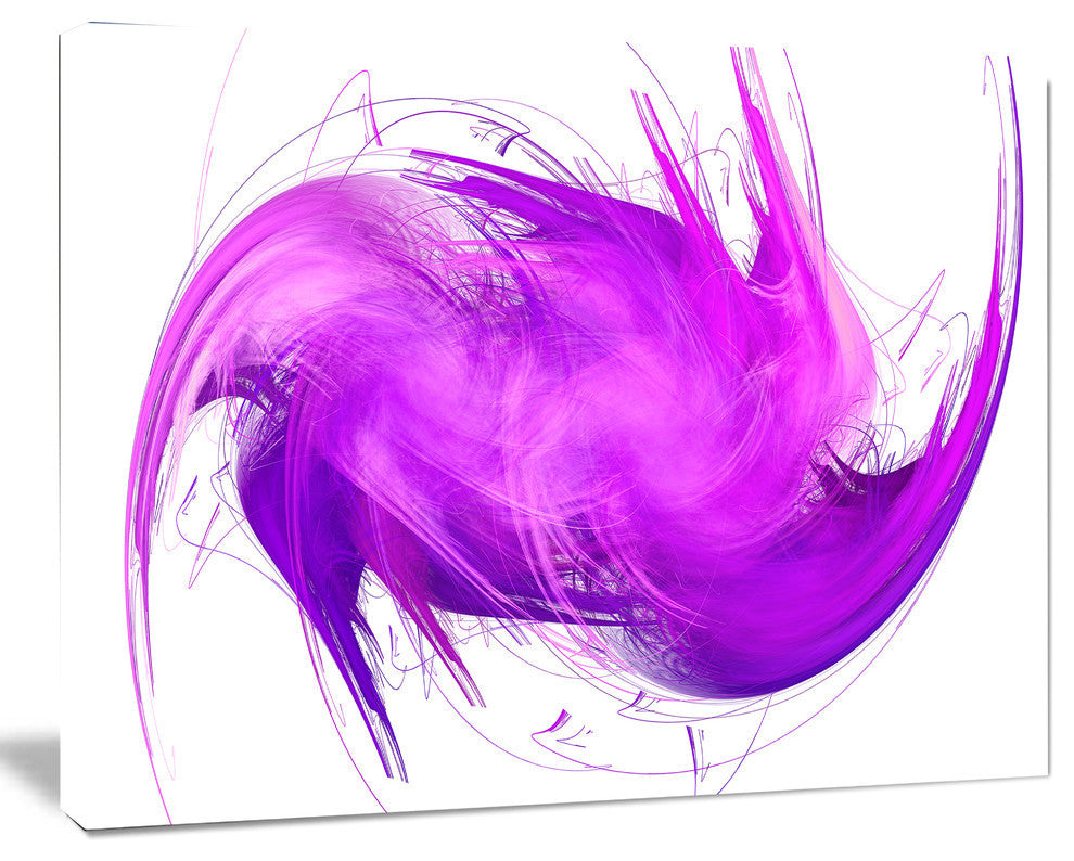 Abstract Purple Fractal Pattern, Abstract Wall Art Canvas, 40x30