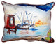 Dock & Shrimp Boat Small Indoor/Outdoor Pillow 11x14 - Set of Two