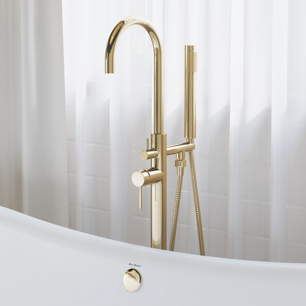 Ivy Freestanding Bathtub Faucet, Brushed Gold