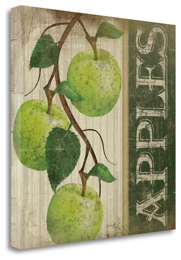 "Green Apples" By Jennifer Pugh, Giclee Print on Gallery Wrap Canvas