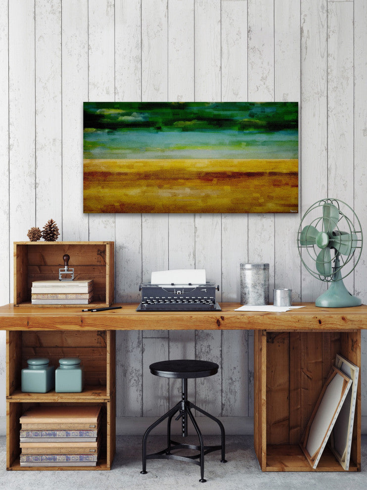 "Emerald Desert" Print on Canvas, 36"x18"