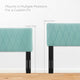Headboard, Twin Size, Velvet, Blue, Modern Contemporary, Bedroom Master Suite