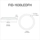 White Modern Flush Mount With Matte Black Metal