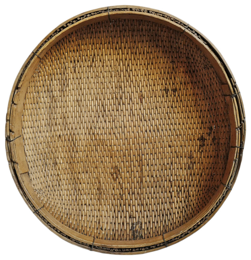 Consigned Jumbo Bamboo Grain Basket