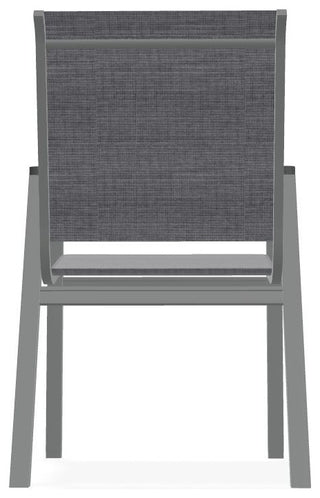Bazza Sling Stackable Outdoor Dining Chair, Augustine Pewter/Graphite