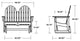 Cape Cod Adirondack 48" Glider, Sand Castle