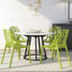 Leisuremod Cornelia Hollow Back Dining Side Chair, Set of 4, Green
