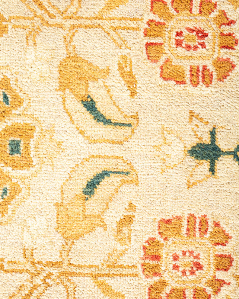 June, One-of-a-Kind Hand-Knotted Area Rug Ivory, 6'4"x8'8"