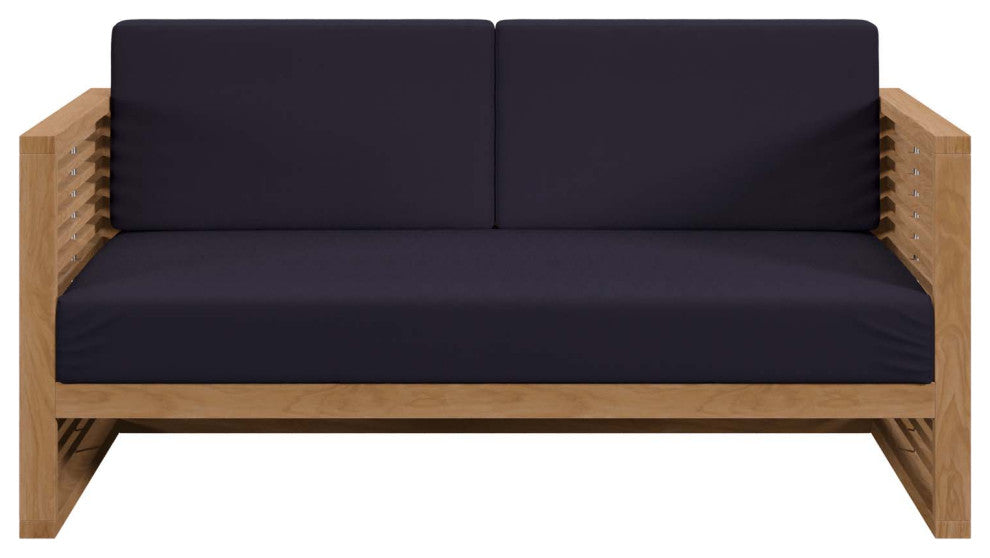 Carlsbad Teak Wood Outdoor Patio Loveseat