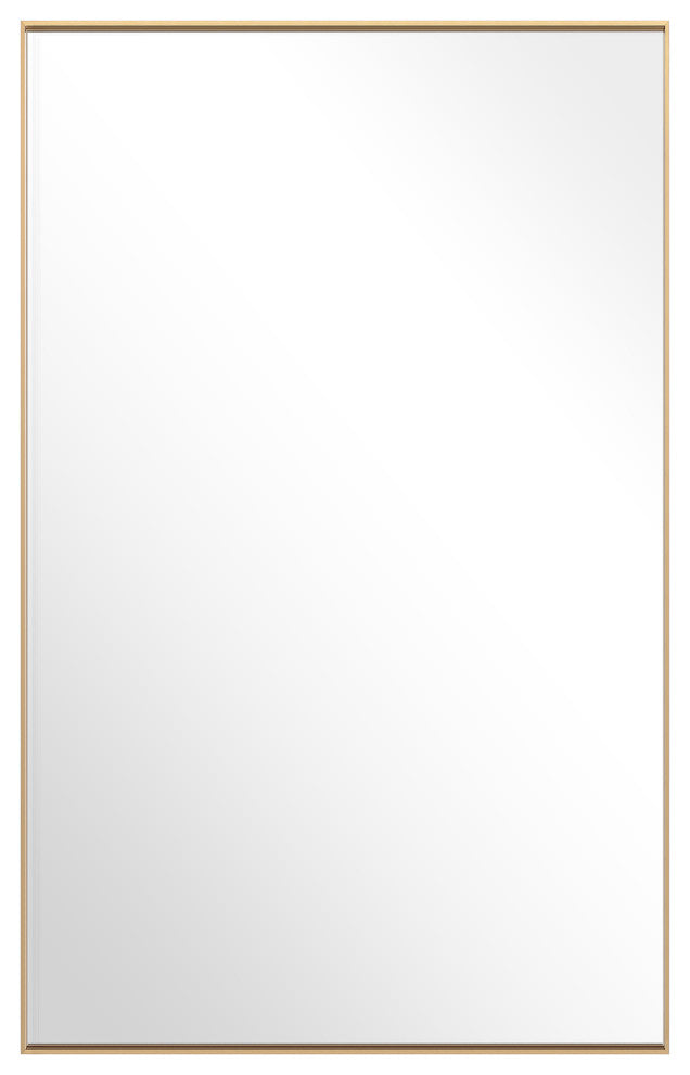 Rectangle Framed Bathroom Vanity Mirror Accent Wall Mirror, Gold, 30"x48
