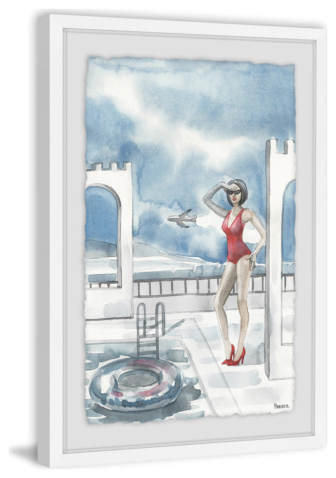 "Red Is Summer" Framed Painting Print, 24"x36"