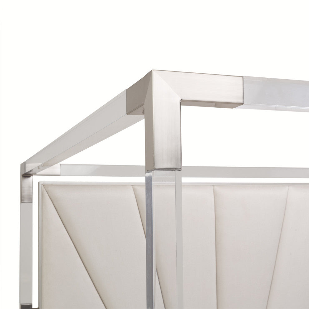 Penthouse Eastern King Canopy Bed, Ash Gray