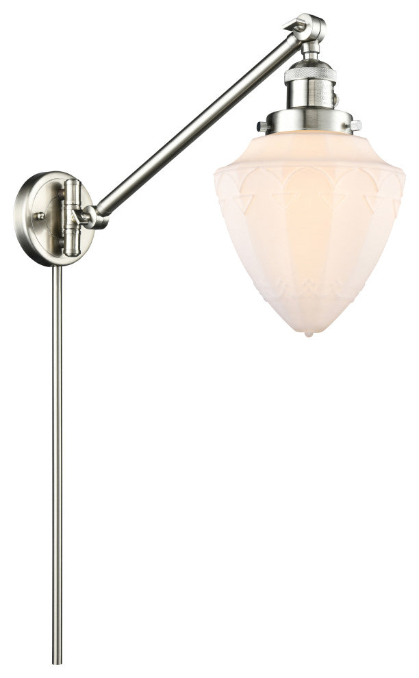 Innovations 237-SN-G661-7-LED 1 Light Swing Arm, Switch, Brushed Satin Nickel