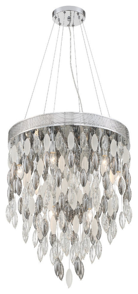 Crystorama HUD-A2219-CH, 9-Light Chandelier, Polished Chrome