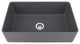 33" x 19" Gray Quartz Single Bowl Farmhouse Apron Kitchen Sink