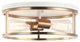 Matteo Lighting M15502WHAG Flush Mount, White / Aged Gold Brass Finish
