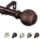 Wicker 1" Curtain Rod, Bronze, 48-84"