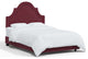 High Arched Bed With Border, Velvet Berry, California King