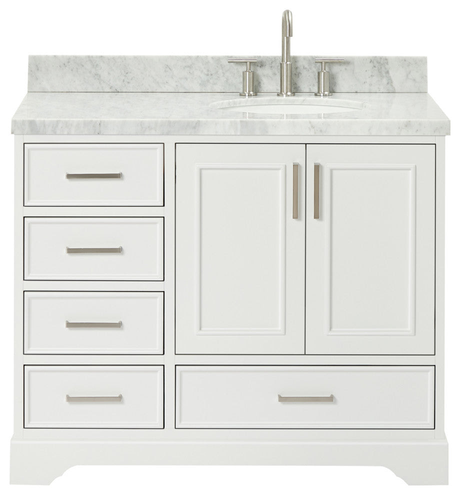 Ariel Stafford 43" Single Right Offset Oval Sink Bathroom Vanity