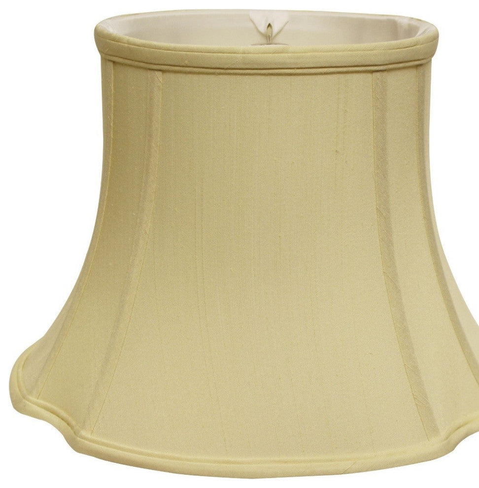 17" Antique White Reversed Oval Monay Shantung Lampshade