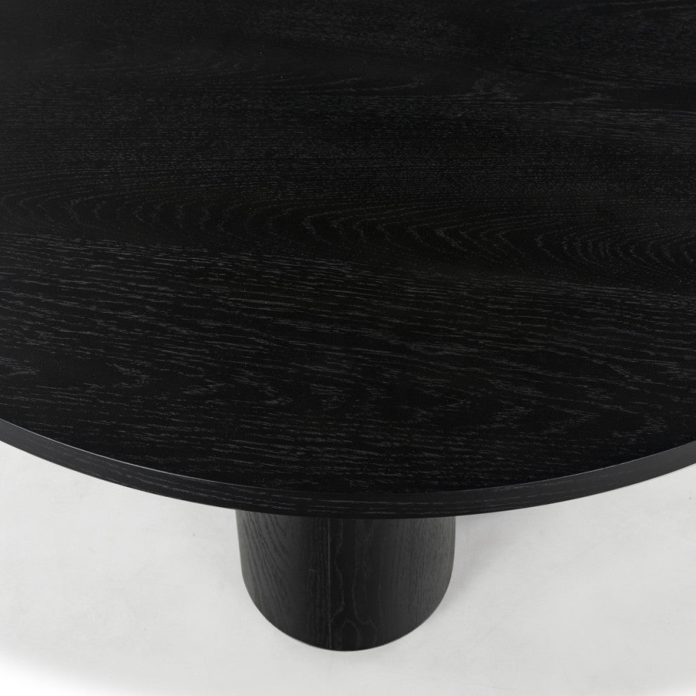 Safavieh Couture Kathalina Round Wood Dining Table, Black