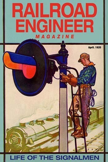 Railroad Engineer Magazine: Life of The Signalmen - Gallery Wrapped Canvas Art