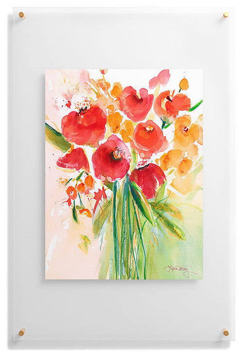 Laura Trevey Citrus Splash Floating Acrylic Print