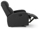 GDF Studio Ava Fabric Rocking Recliner, Dark Gray/Black