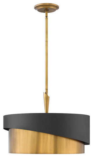 Foyer Gigi Stem Hung Pendant in Heritage Brass