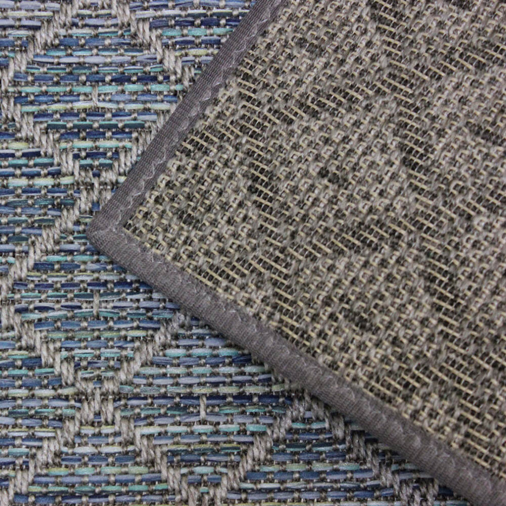 Trinidad Area Rug, Indoor/Outdoor, Carpet, Runner, Mat, Tidal Lagoon, 4'x8'