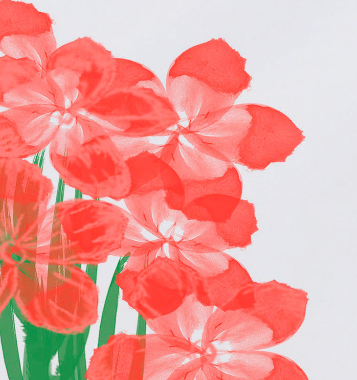 18"x14" Florpalida, Floral Print Placemats, Set of 4, Orange