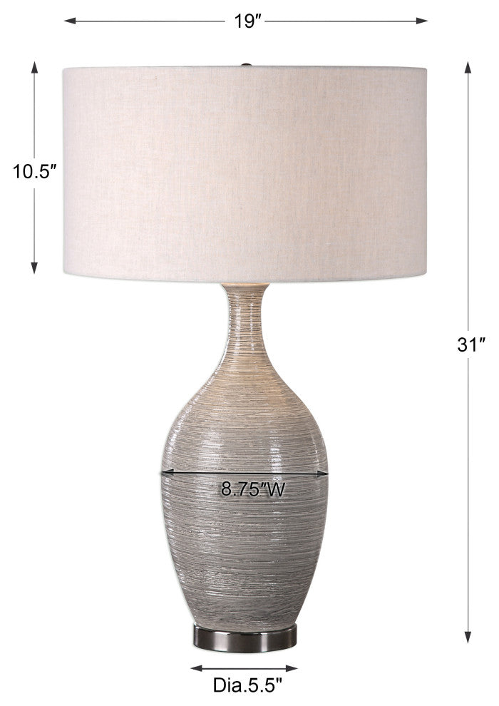Uttermost Dinah Gray Textured Table Lamp