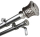 Alina 1" Double Curtain Rod, Satin Nickel, 48-84"