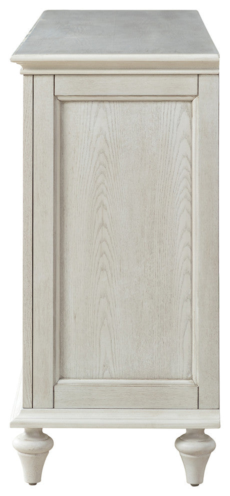 Traditional Sideboard With 3 Drawers, White