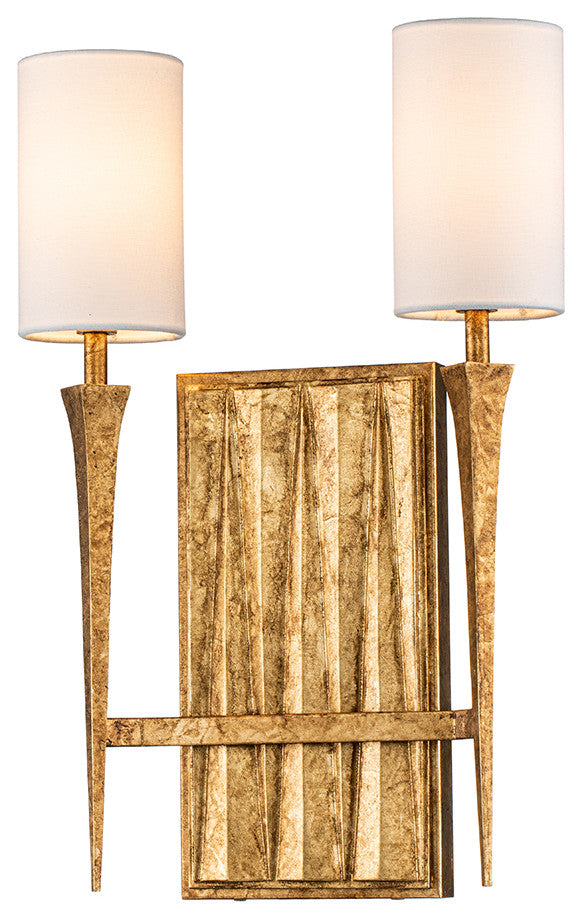 Crest 2 Light Gold Sconce