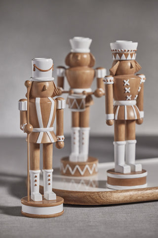 Gelsey 9.75" Tall Nutcracker at Halt Taper Candle Holder