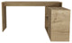 Dallas L-Shaped Home Office Desk with 2 Open Shelves and Cabinet, Light Oak