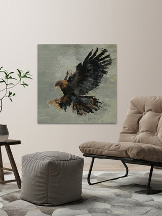 "The Great Eagle" Painting Print on Wrapped Canvas, 12"x12"