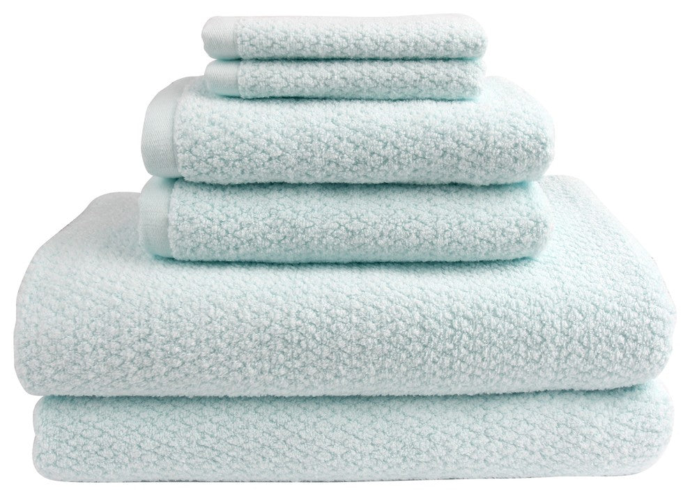 Everplush Diamond Jacquard Bath Sheet Towel Set, 6 Pieces, Hushed Green