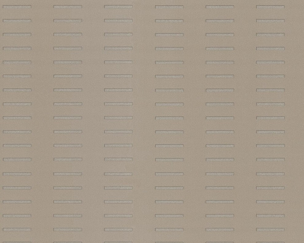 Modern Stripe Cut Square Embossed Textures Light Brown Wallpaper Roll