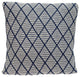 Parkland Collection Grove Transitional Blue Argyle Throw Pillow