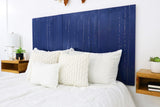 Handcrafted Headboard, Leaner Style, Navy Blue, Twin