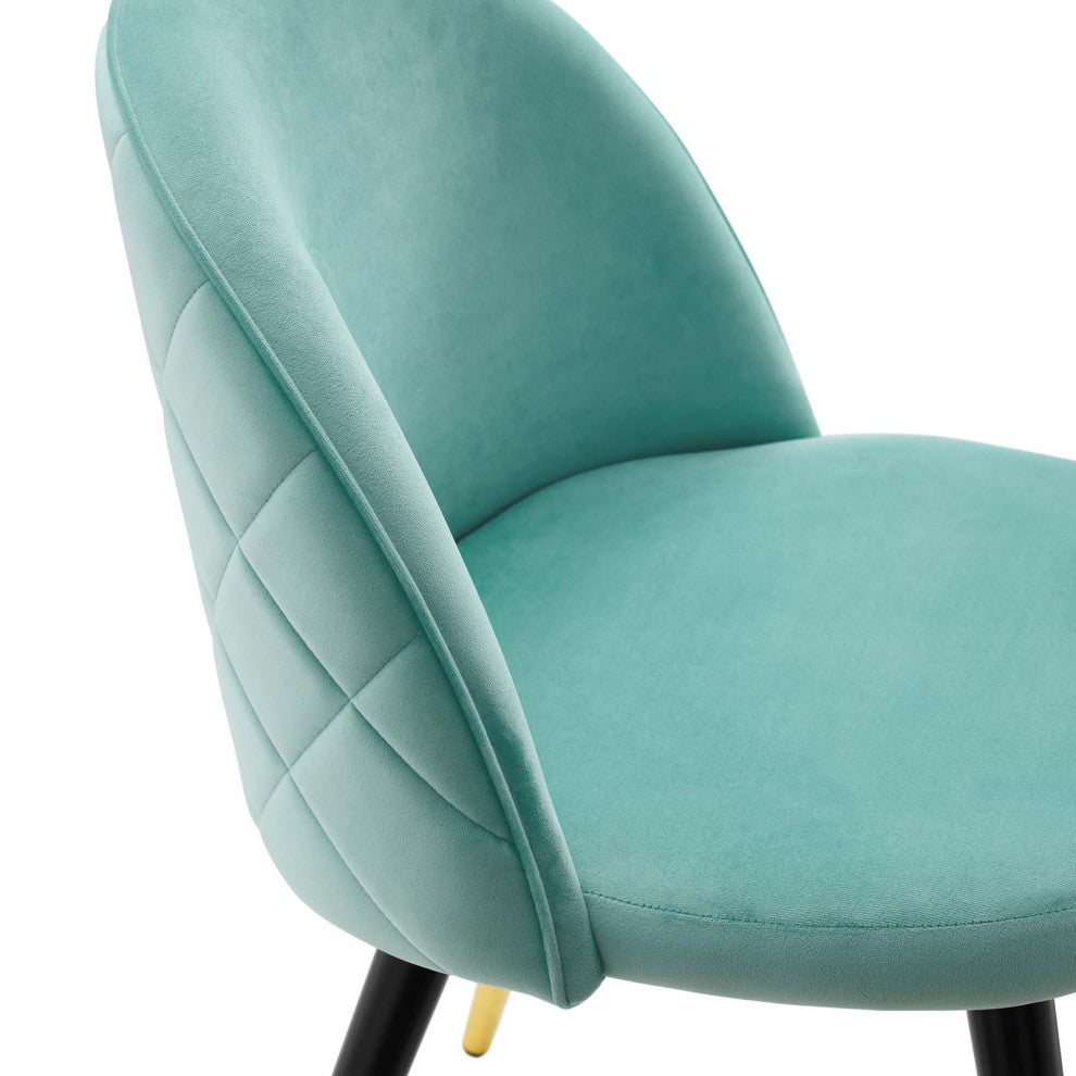 Cordial Performance Velvet Dining Chairs - Set of 2-Mint