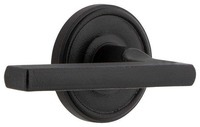 Ageless Iron Loch Rosette Privacy With Dirk Lever, Black Iron